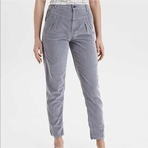 American Eagle Light Gray Corduroy Mom Pants Jeans Plus Size 24 Regular New